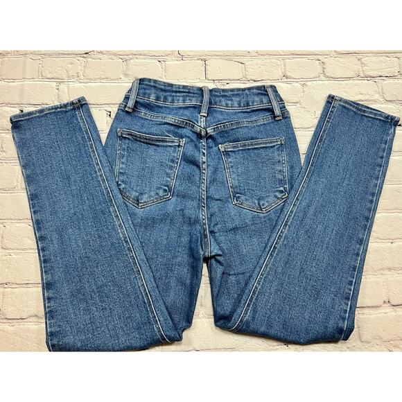 Just Black Denim Button Fly High Rise Jeans Medium Rinse size 26 J2602 - Picture 4 of 4